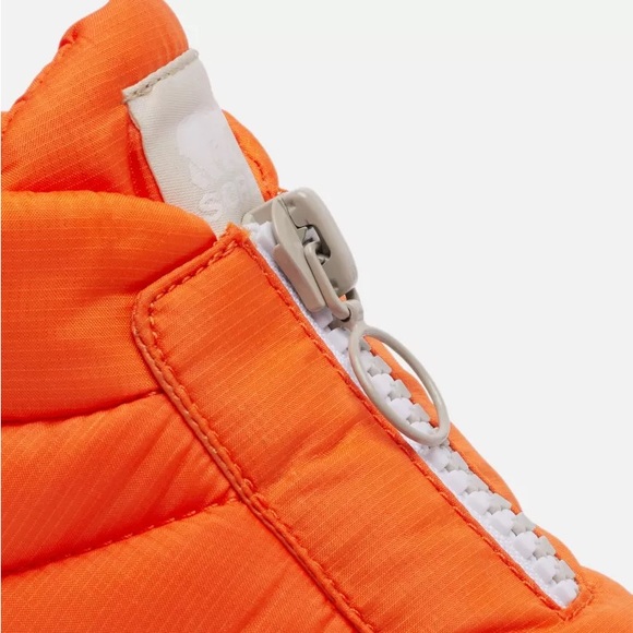 9 🔖 SOREL OUT N ABOUT III PUFFY ZIP WP Women's Outdoor Boot NEW Orange - Picture 7 of 16